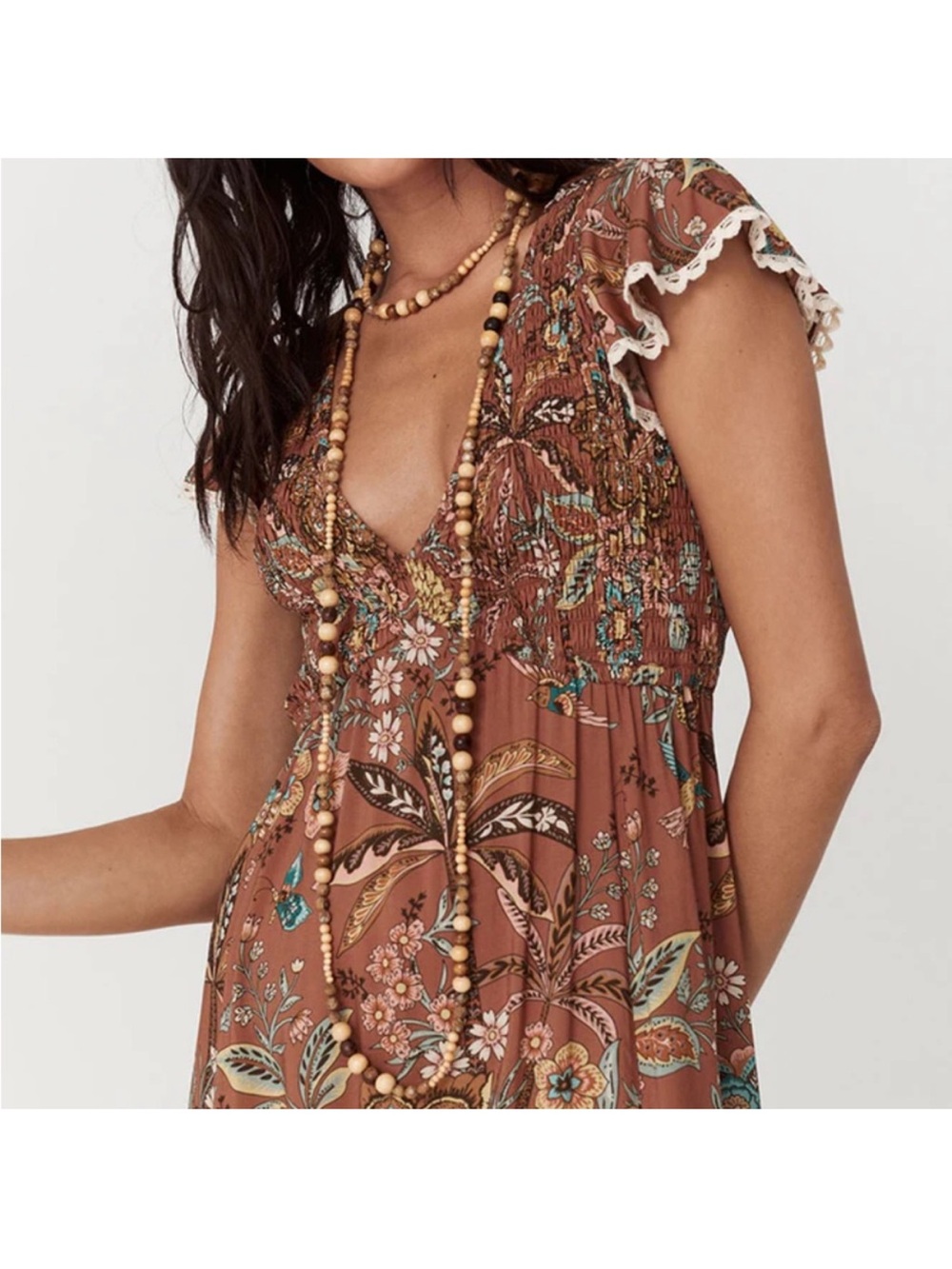 Spell Mojave Lily shirred maxi dress 🕊️ - Picture 3 of 10